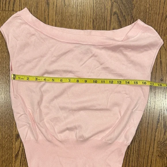 EDIKTED Michaela Off Shoulder Knit Pink Women's Top size medium - Picture 3 of 6